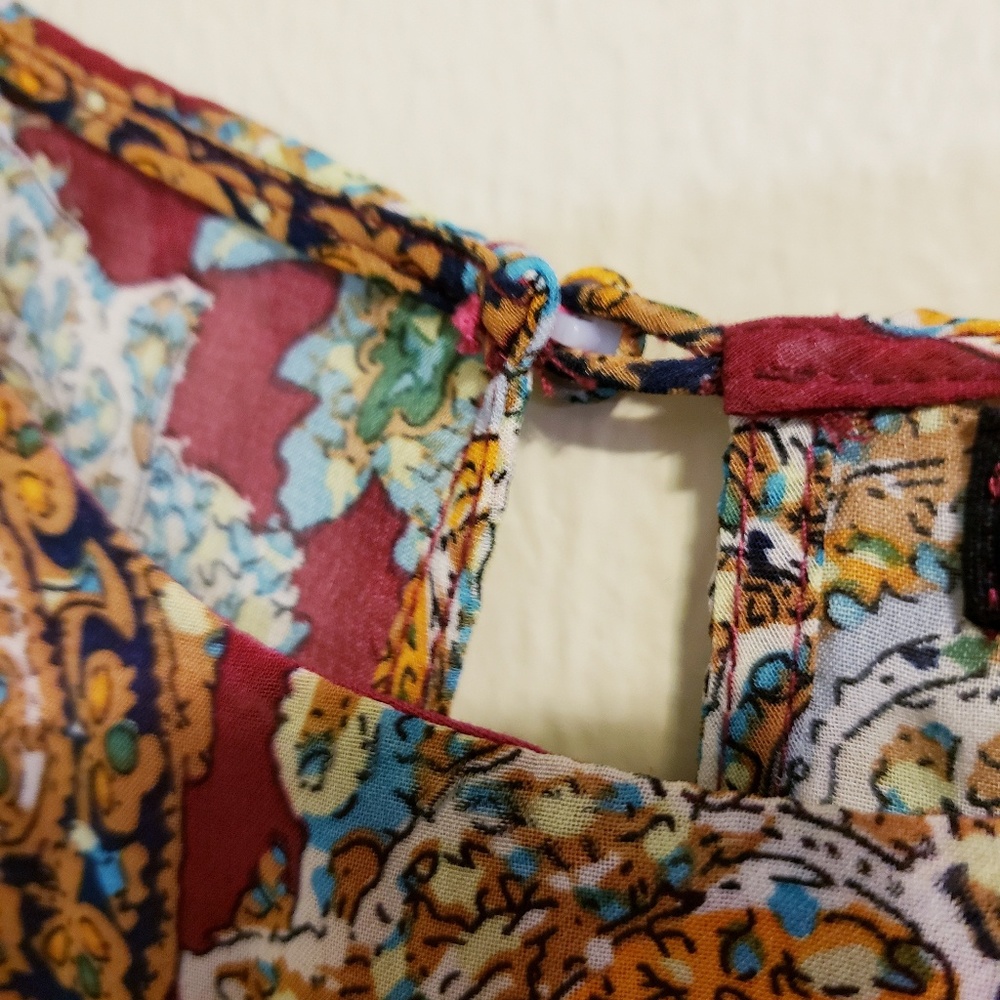 🚫SOLD Lucca long sleeve paisley winered romper - Picture 6 of 8